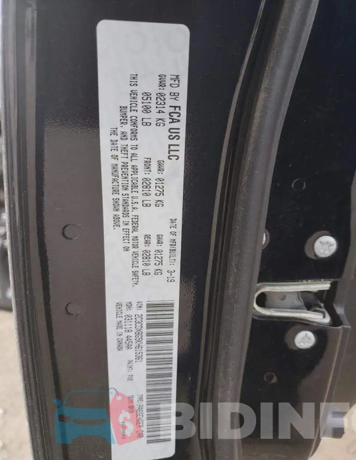 2C3CDXBG5KH615361 Photo# 12