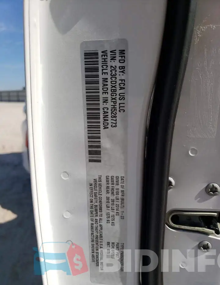 2C3CDXBGXPH528773 Photo# 12