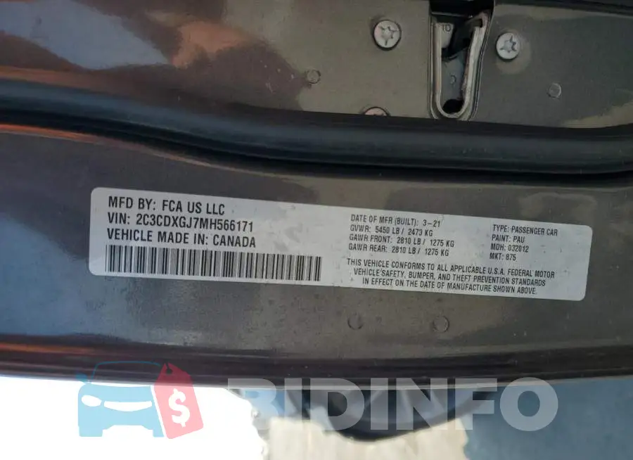 2C3CDXGJ7MH566171 Photo# 13