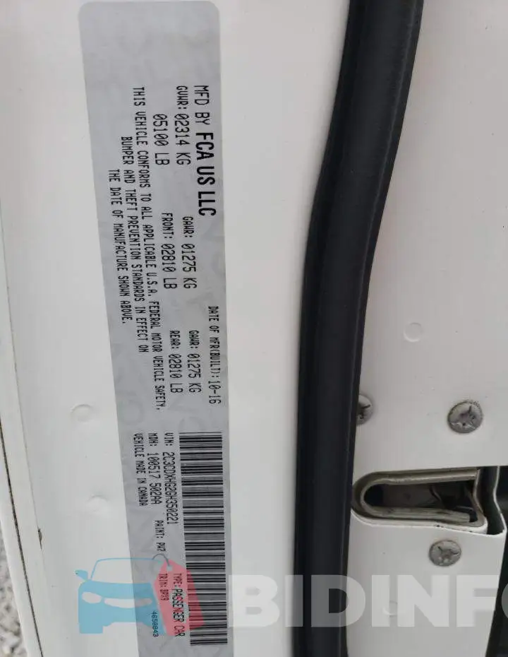 2C3CDXHG2GH350221 Photo# 12