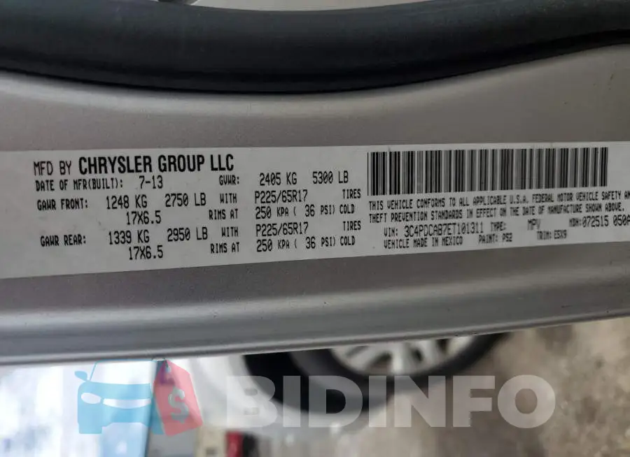 3C4PDCAB7ET101311 Photo# 14