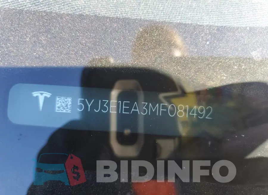 5YJ3E1EA3MF081492 Photo# 12