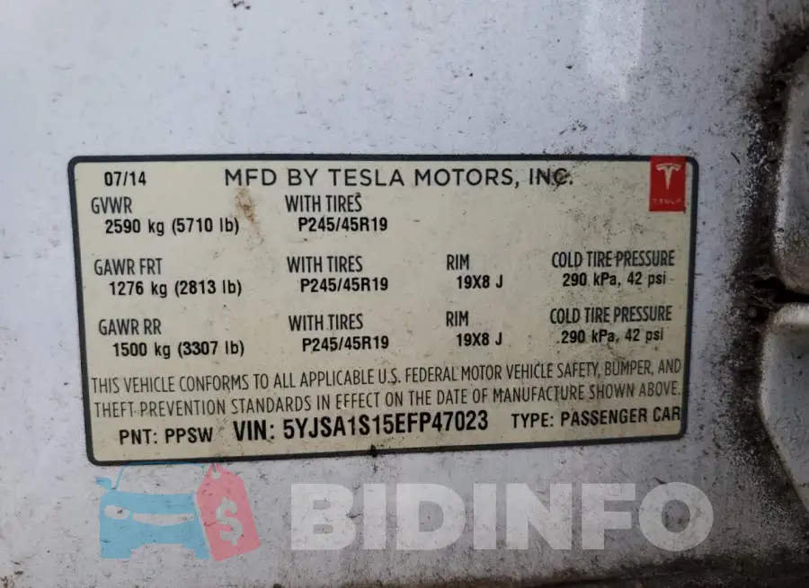 5YJSA1S15EFP47023 Photo# 13