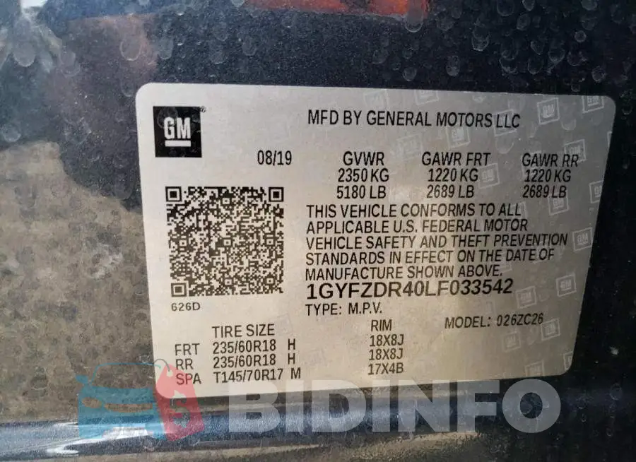 1GYFZDR40LF033542 Photo# 12