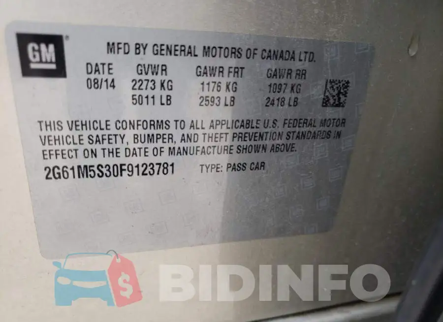 2G61M5S30F9123781 Photo# 12