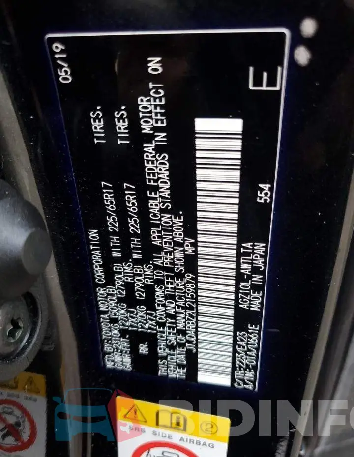 JTJDARBZ2L2159879 Photo# 12
