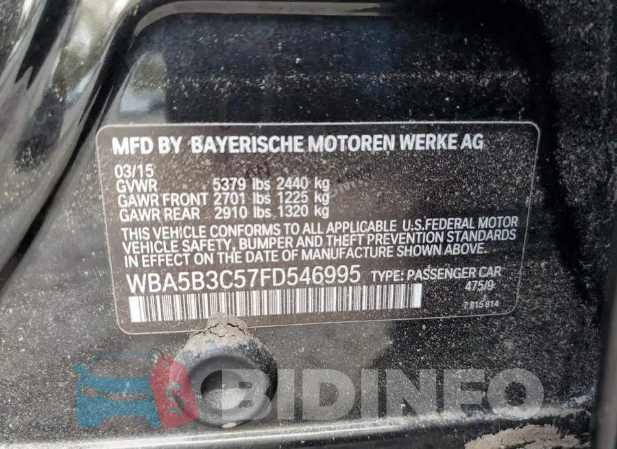 WBA5B3C57FD546995 Photo# 12