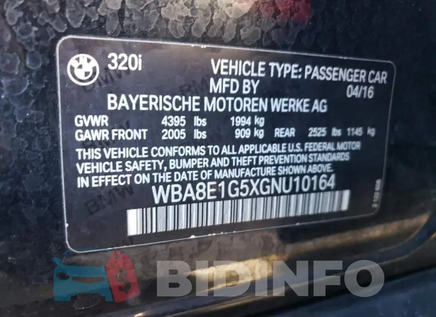 WBA8E1G5XGNU10164 Photo# 12