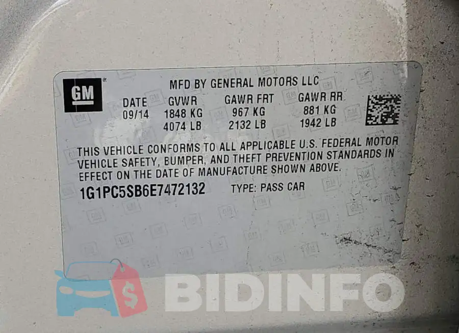 1G1PC5SB6E7472132 Photo# 12
