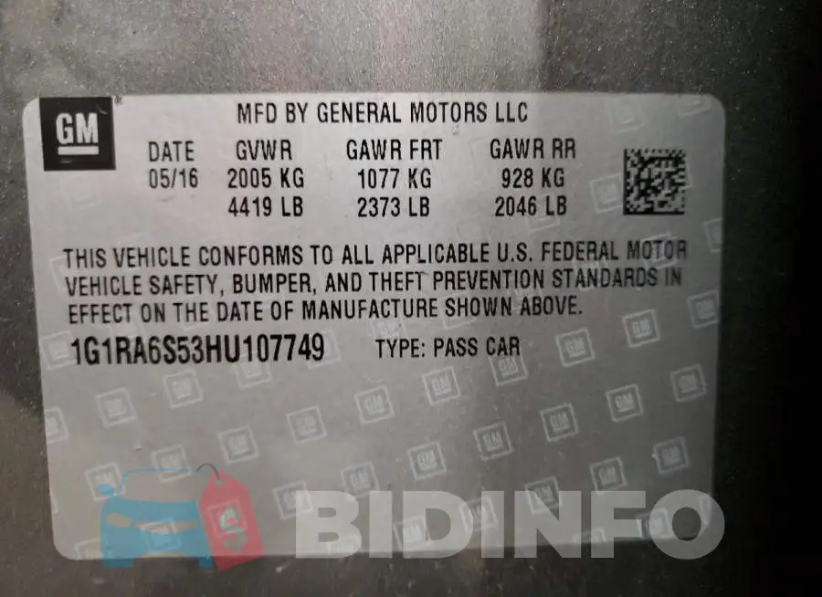 1G1RA6S53HU107749 Photo# 13