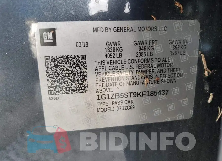 1G1ZB5ST9KF185437 Photo# 12