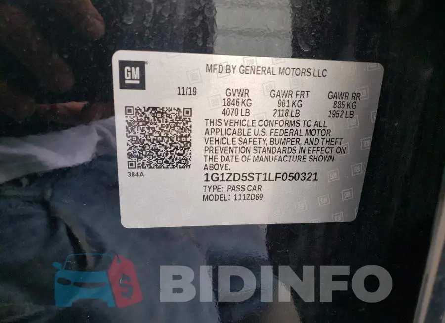 1G1ZD5ST1LF050321 Photo# 12