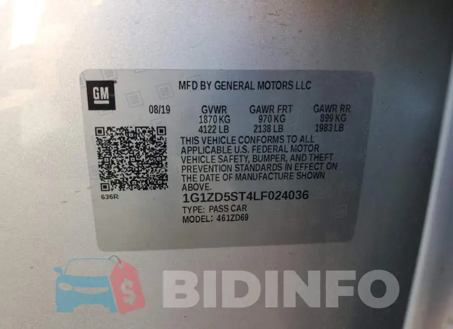 1G1ZD5ST4LF024036 Photo# 12