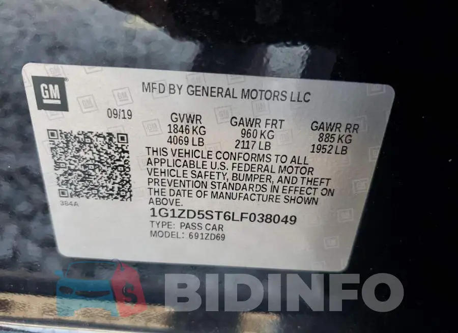 1G1ZD5ST6LF038049 Photo# 12