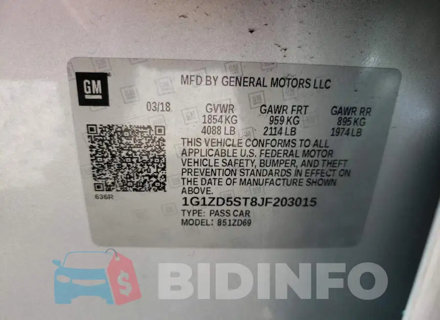 1G1ZD5ST8JF203015 Photo# 12