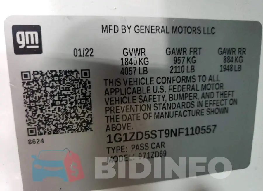 1G1ZD5ST9NF110557 Photo# 12