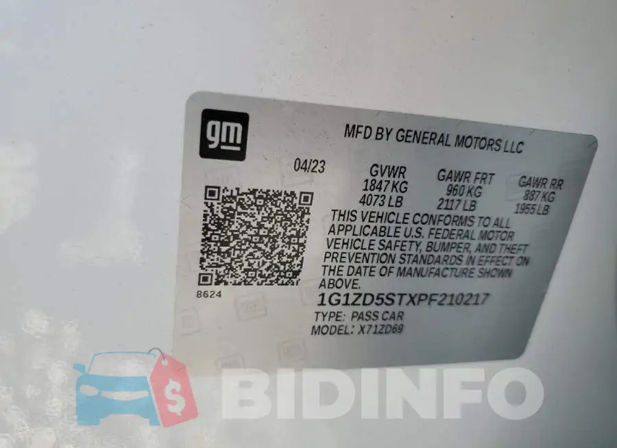 1G1ZD5STXPF210217 Photo# 13