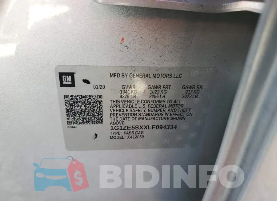 1G1ZE5SXXLF094334 Photo# 12