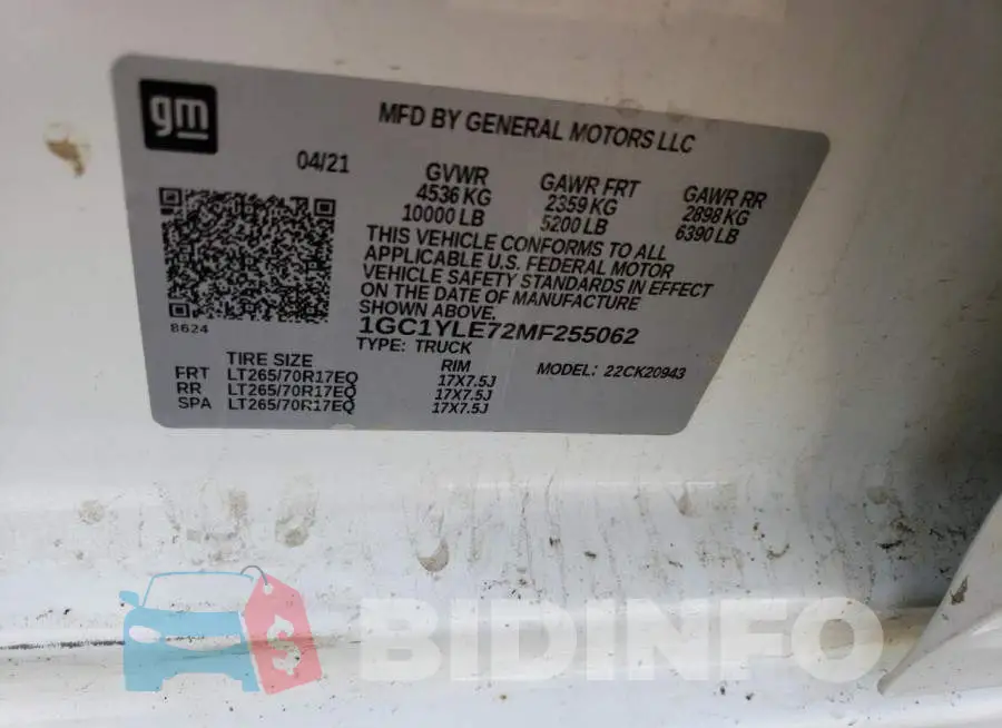 1GC1YLE72MF255062 Photo# 12