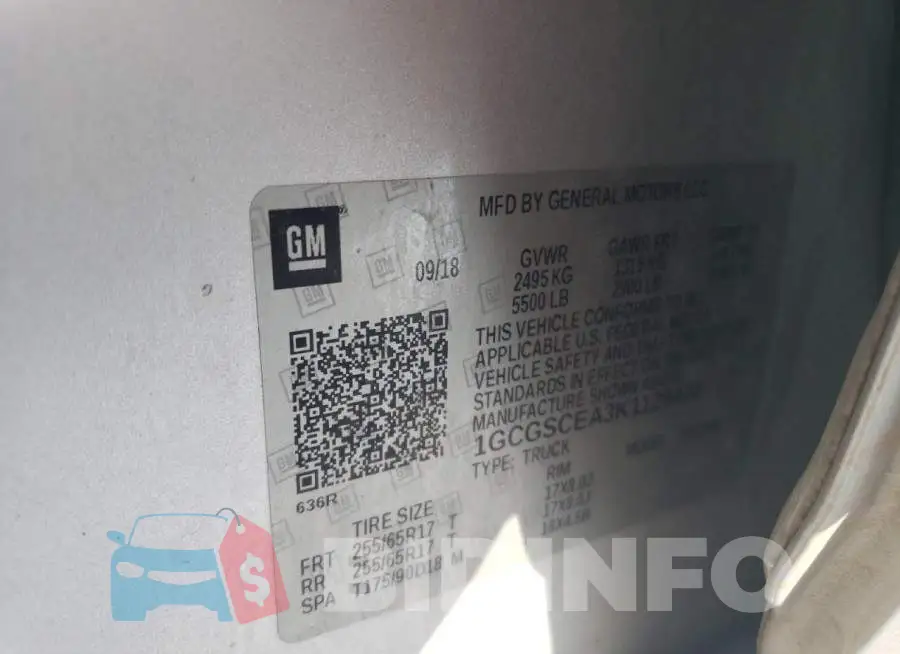 1GCGSCEA3K1129472 Photo# 13