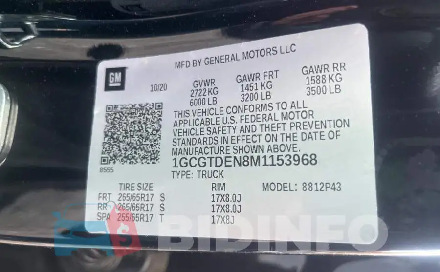 1GCGTDEN8M1153968 Photo# 10