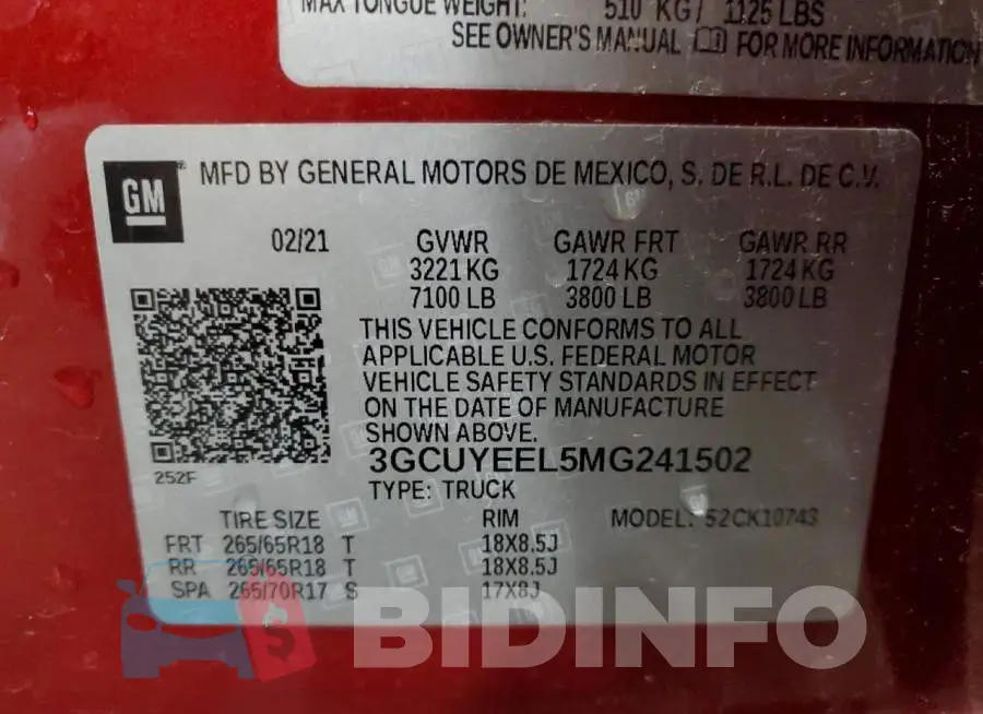 3GCUYEEL5MG241502 Photo# 12