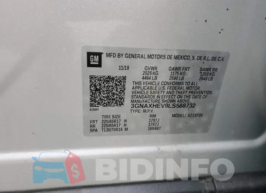 3GNAXHEV9LS588732 Photo# 13