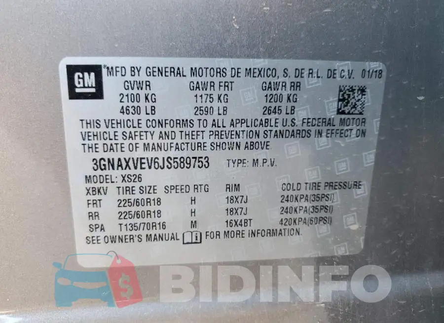 3GNAXVEV6JS589753 Photo# 13