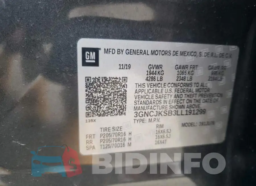 3GNCJKSB3LL191299 Photo# 12