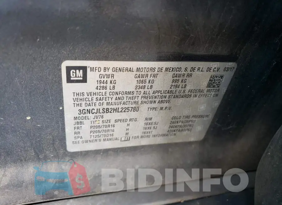 3GNCJLSB2HL225780 Photo# 13