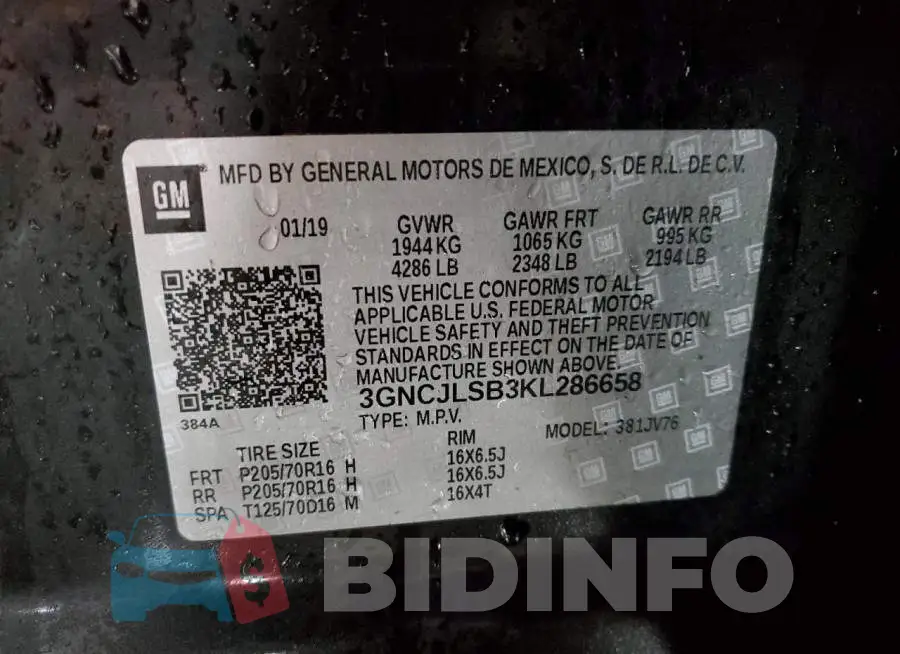 3GNCJLSB3KL286658 Photo# 12
