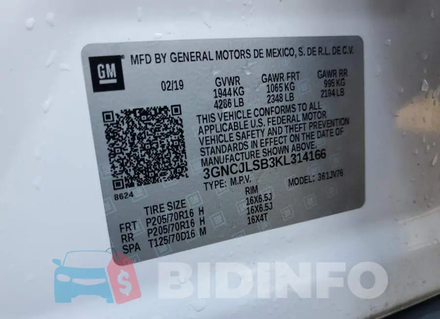 3GNCJLSB3KL314166 Photo# 12