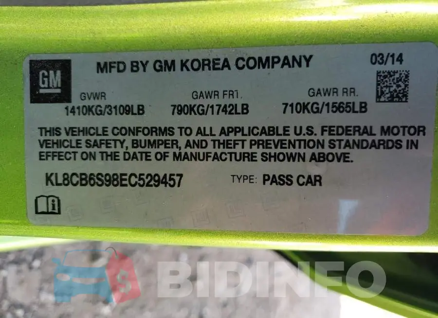 KL8CB6S98EC529457 Photo# 12