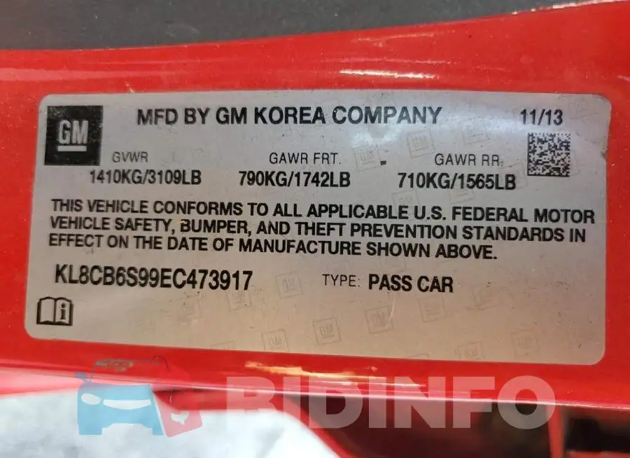 KL8CB6S99EC473917 Photo# 12