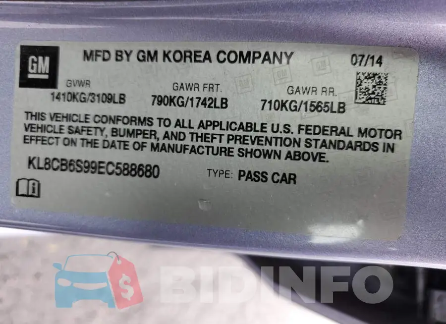 KL8CB6S99EC588680 Photo# 12