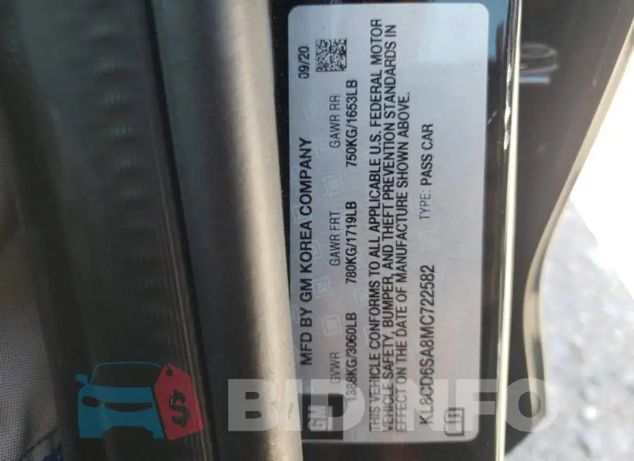 KL8CD6SA8MC722582 Photo# 12