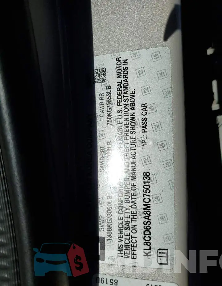 KL8CD6SA8MC750138 Photo# 12