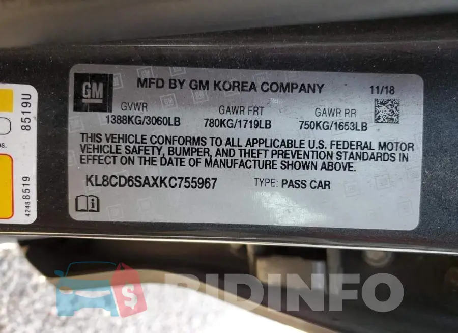 KL8CD6SAXKC755967 Photo# 12