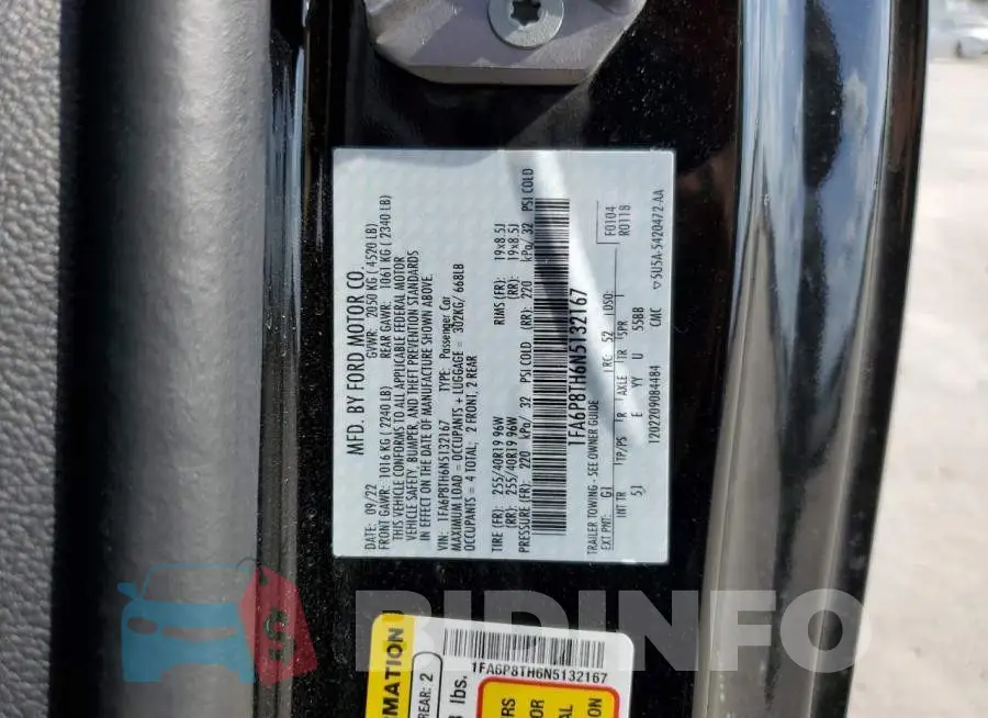 1FA6P8TH6N5132167 Photo# 12