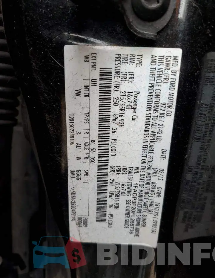 1FADP3F20FL255736 Photo# 12