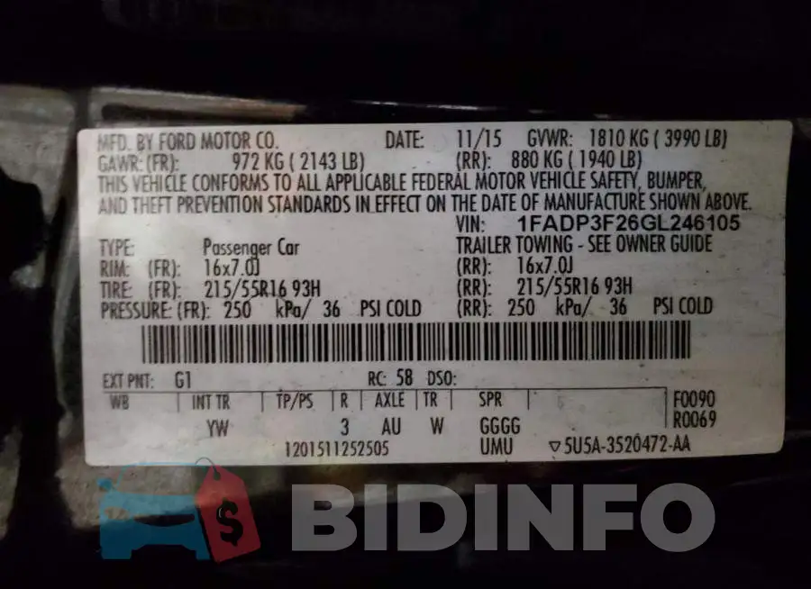 1FADP3F26GL246105 Photo# 12