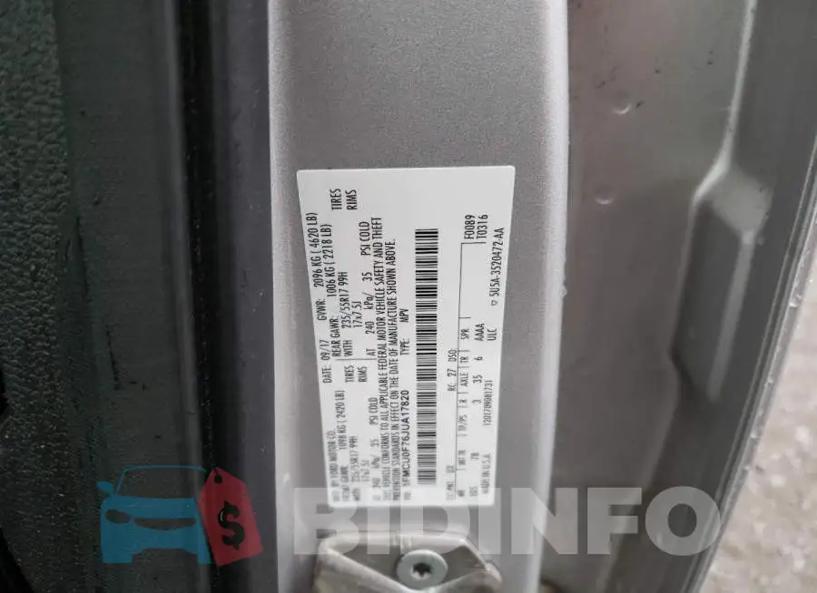1FMCU0F76JUA17820 Photo# 12