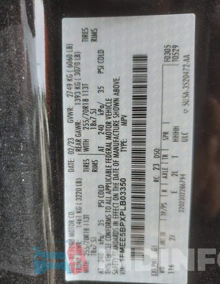 1FMEE5BPXPLB03350 Photo# 14