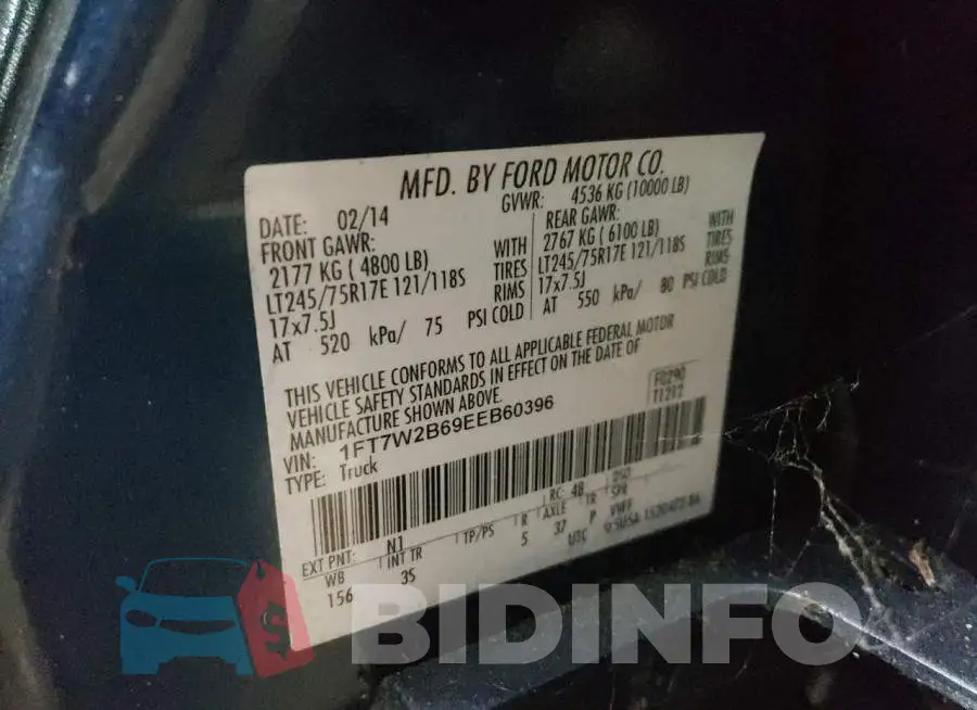 1FT7W2B69EEB60396 Photo# 12