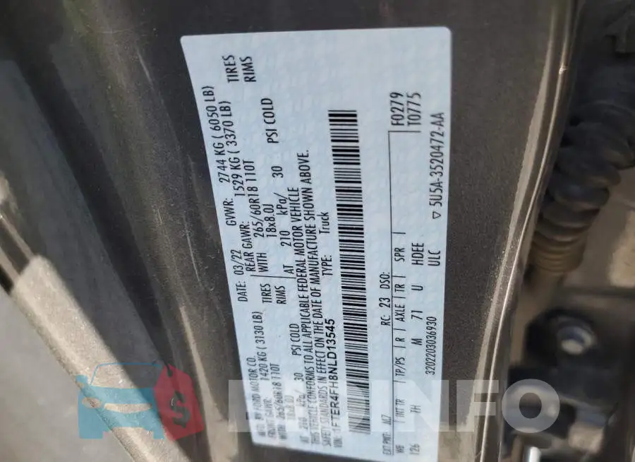 1FTER4FH8NLD13545 Photo# 12