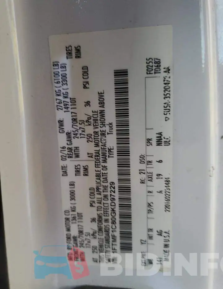 1FTMF1C80GKD97229 Photo# 12