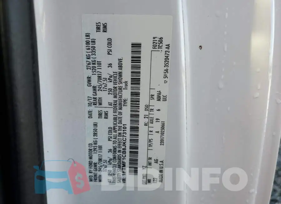 1FTMF1CB8JKC73101 Photo# 12