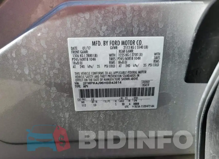 2FMPK4J96HBB43814 Photo# 13