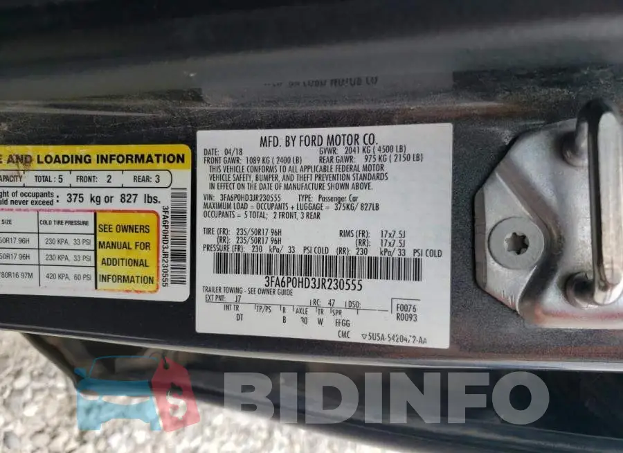 3FA6P0HD3JR230555 Photo# 13