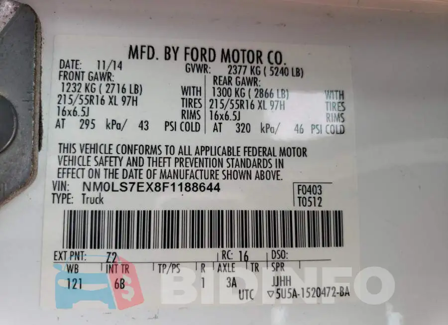 NM0LS7EX8F1188644 Photo# 13